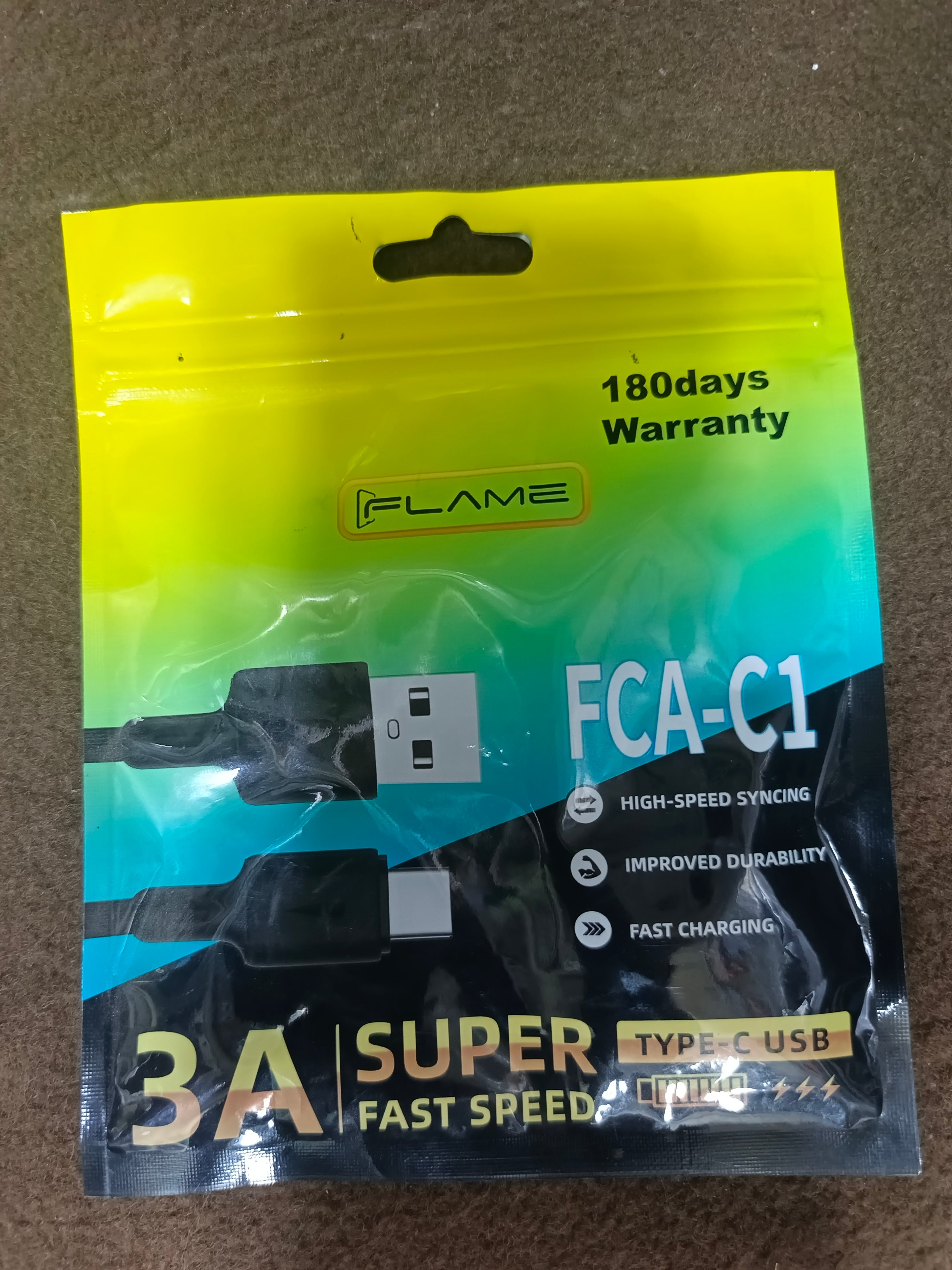 Flame Night Quality time Super Fast Type C Charging Cable ( USB to Type C)